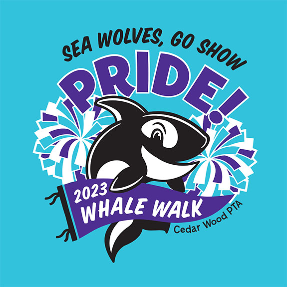 2023 whale pride walk logo