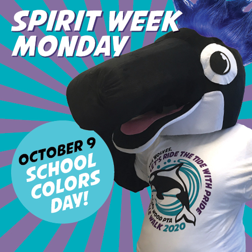 spirit week Monday whale walk shirt from the past