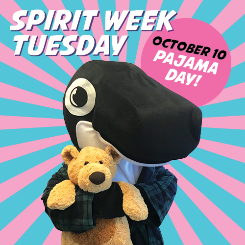 spirit week Tuesday pajama day graphic